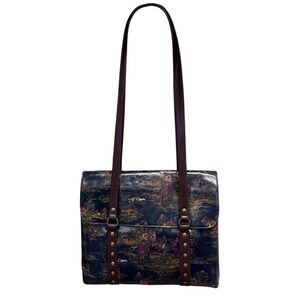 Patricia Nash Amersham Kent Countryside Messenger Bag Equestrian Horse Print NWT